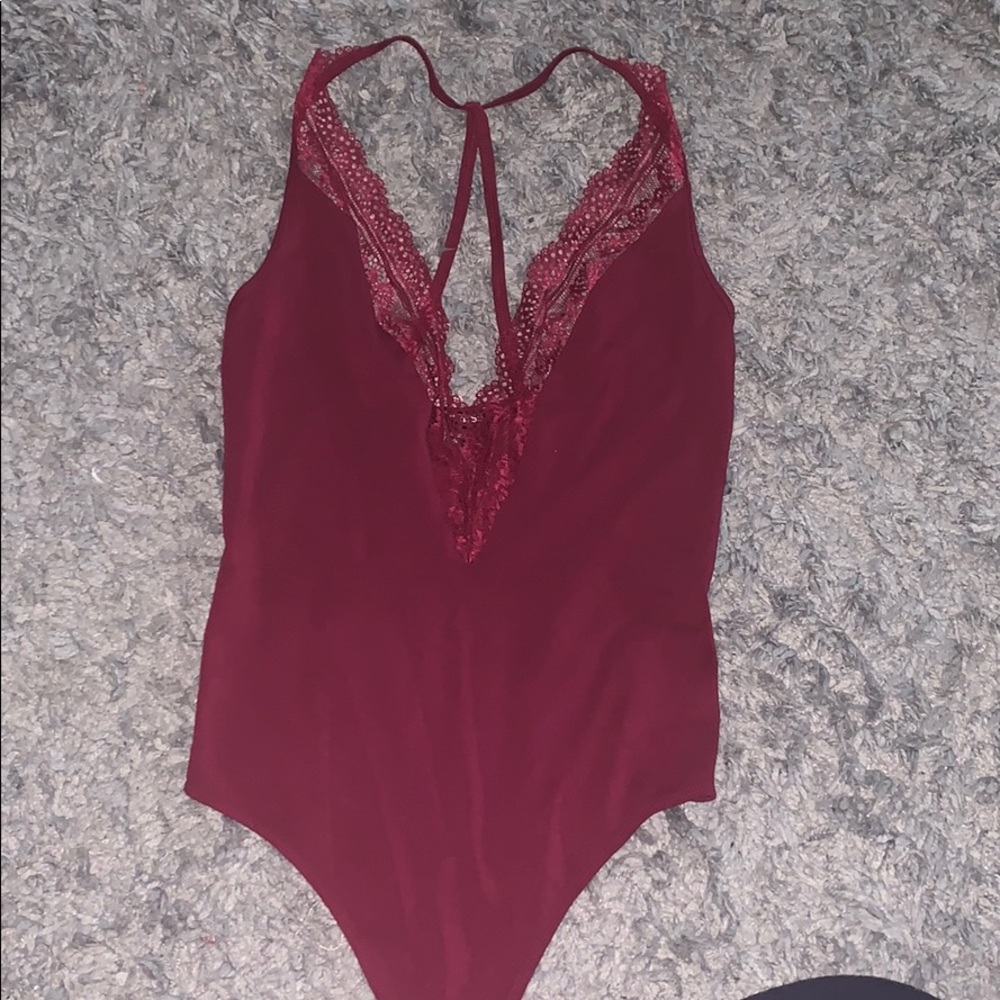 Low cut lace bodysuit